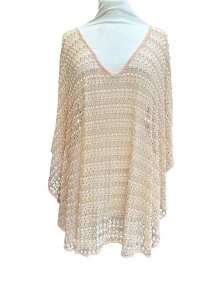 Melissa Odabash Crochet-knit Cover-up Peach And Gold  Size: One Size
