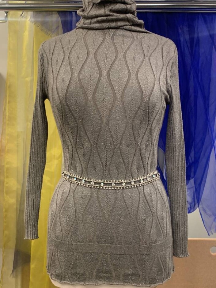 Tig Renata Figueiredo Turtleneck Viscose Jumper Silver Size: M