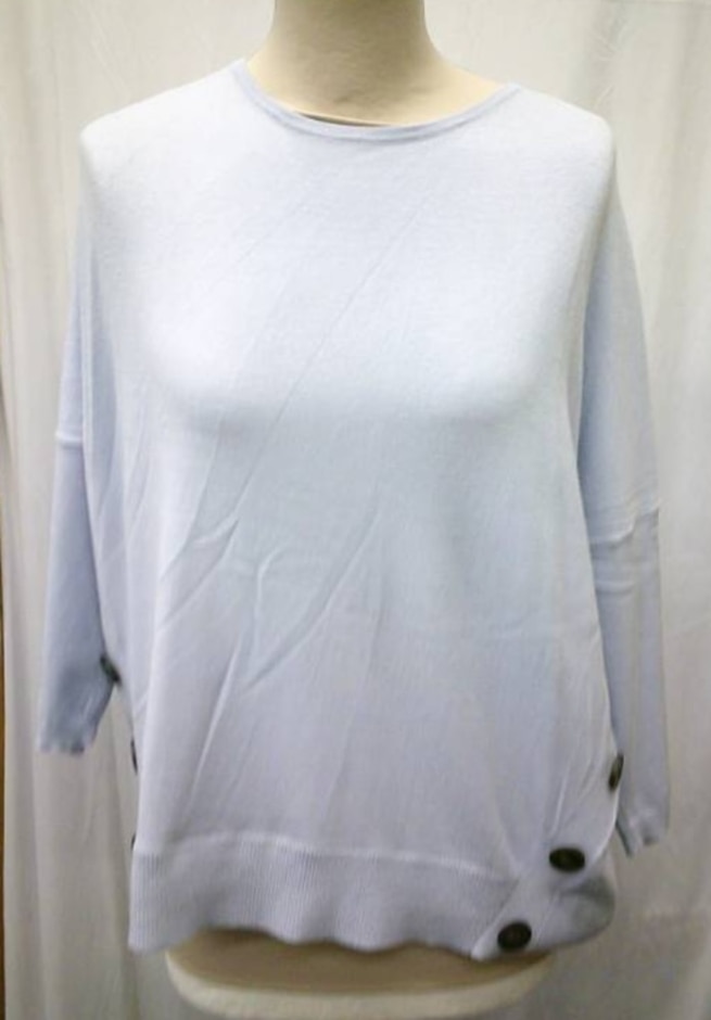 Phase Eight Drop Sleeve Jumper Light Blue Size: L