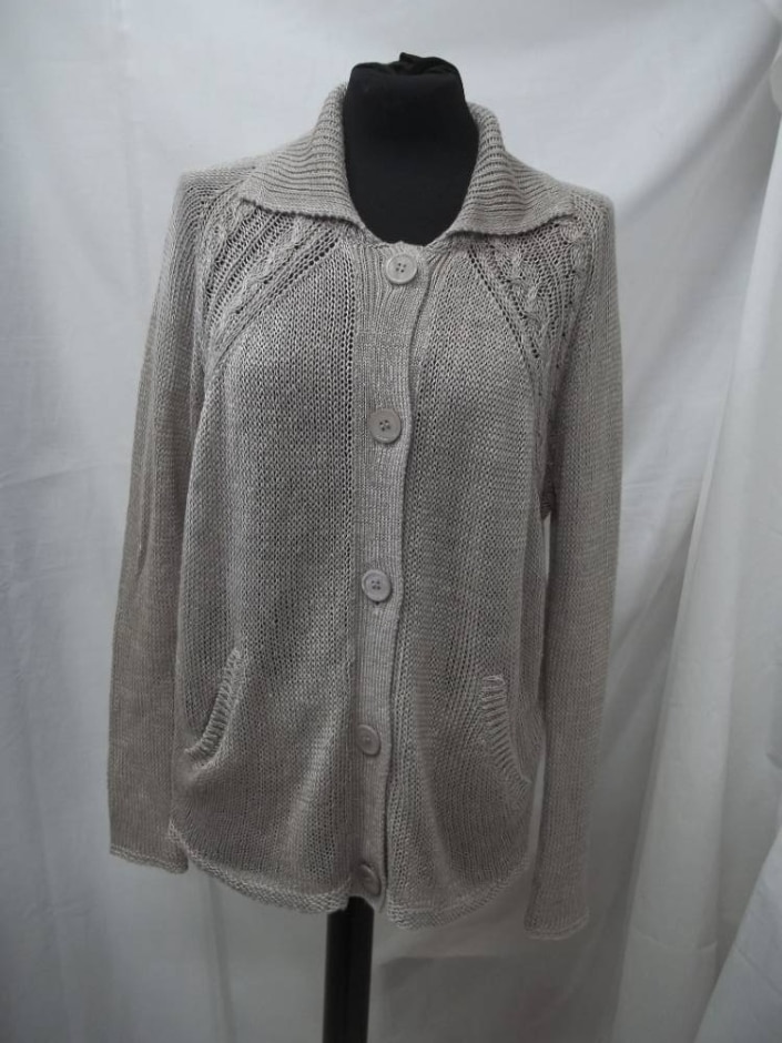 Poetry Linen Cardigan Sand Size: S