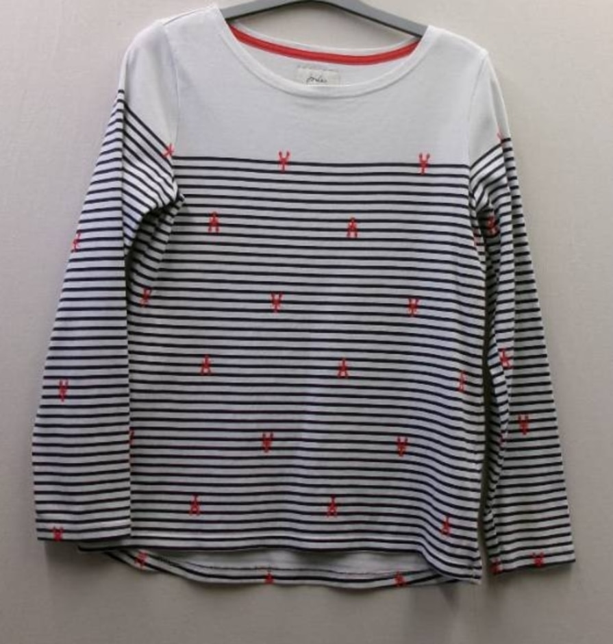 Joules Top Ivory Navy Size: 10