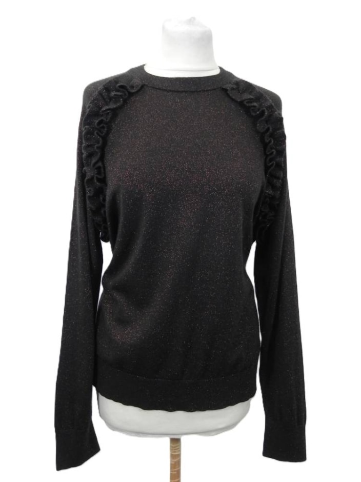 Jaeger Wool Sweater Brown Size: 10