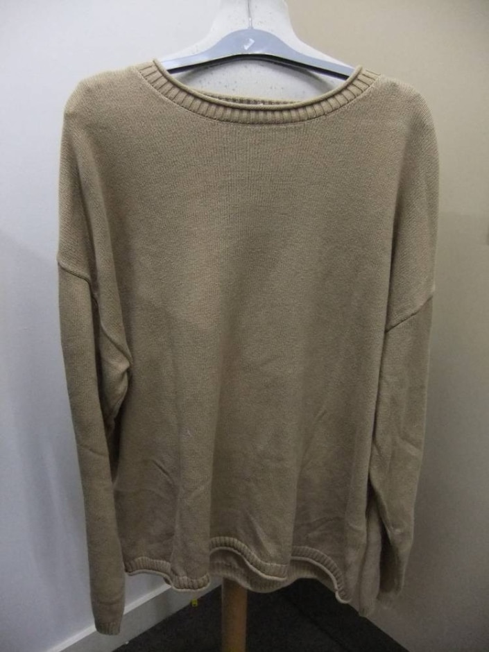New Look Cotton Jumper Beige Size: M