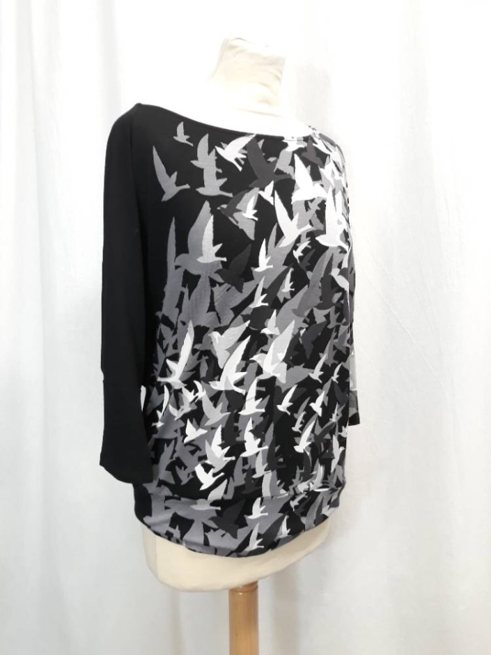 Phase Eight Top Black Mix Size: 12
