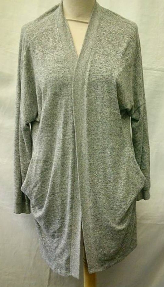 Sparkle & Fade Long Cardigan Grey Marl Size: S