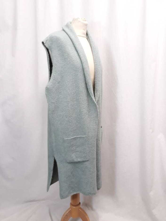 Per Una Longline Knitted Waistcoat Mint Green Size: M
