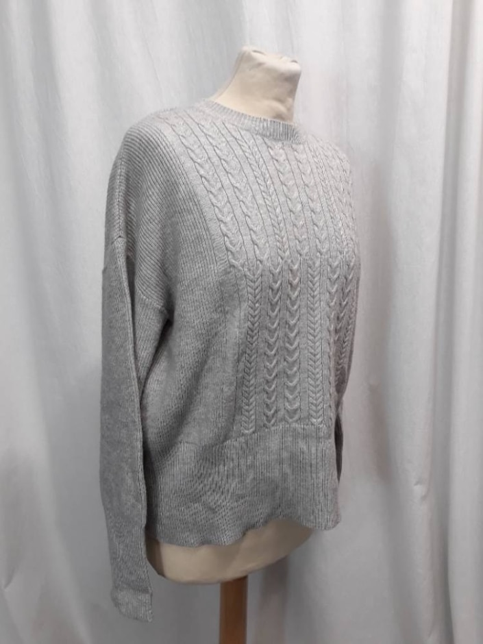 M&s Marks & Spencer Jumper Grey Marl Size: M