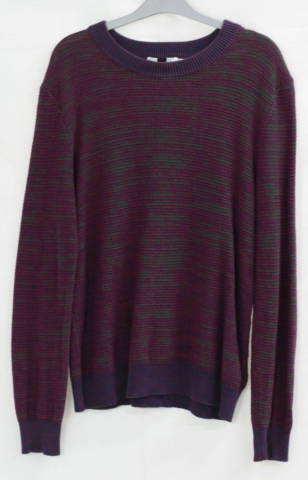 Topman Knit Jumper Burgundy Size: M