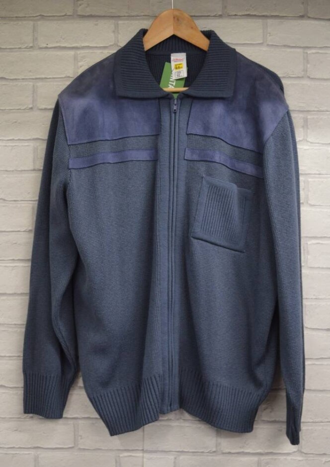 St Michael  Knitted Cardigan  Blue  Size: One Size