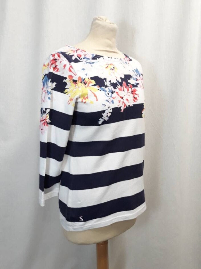 Joules Harbour Print Top White Mix Size: 8