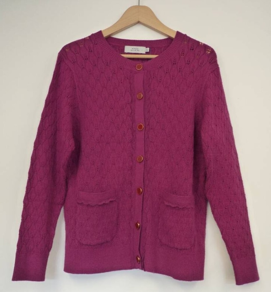 Honor Millburn Cardigan Cerise Size: M