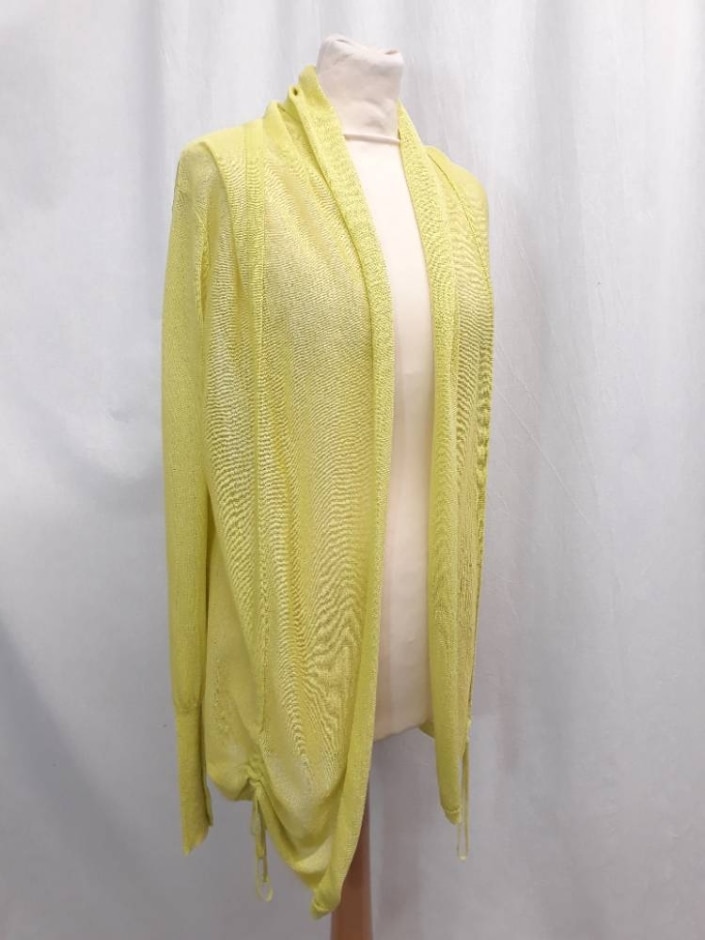 Per Una Open Front Longline Cardigan Citrus Size: 10