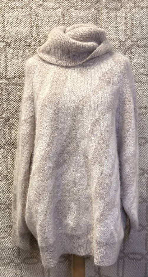 Sweaty Betty Mohair And Alpaca Blend Jumper Beige Size: S