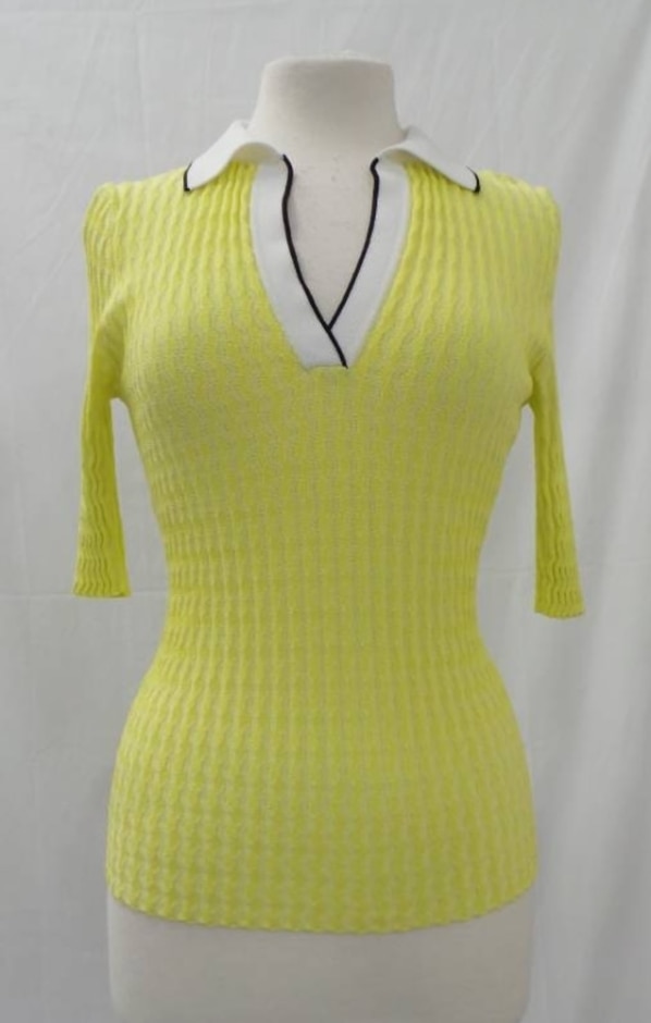 Karen Millen Knitted Top, Yellow Size: S
