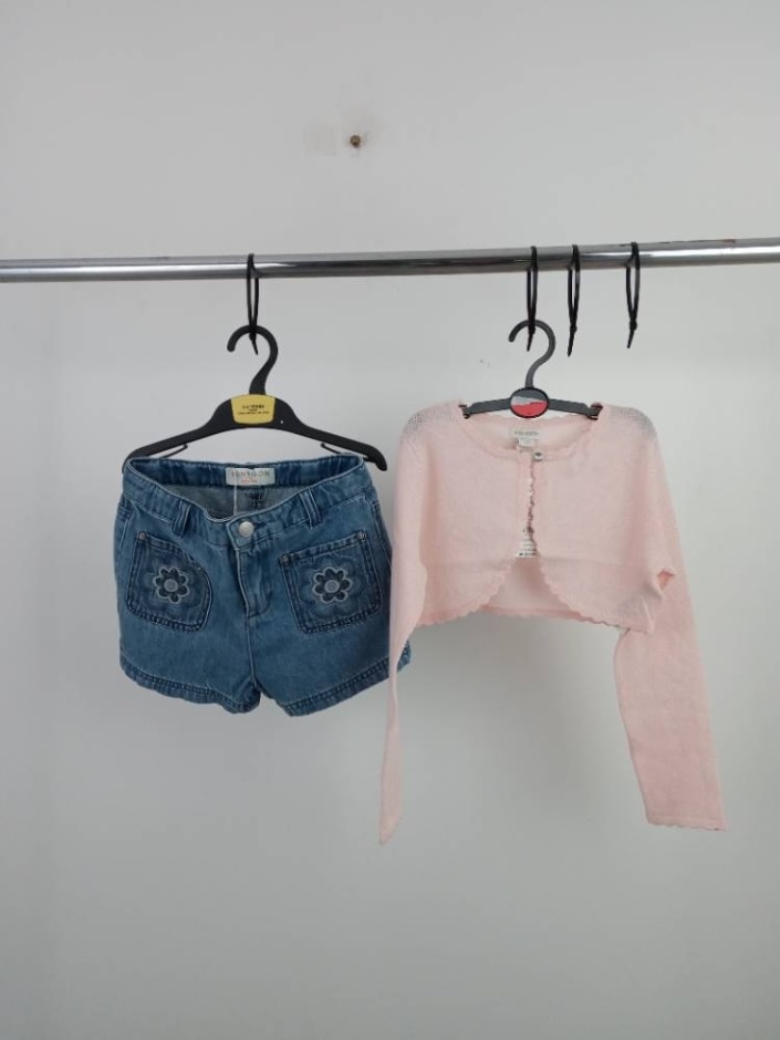 Monsoon 2xbundle Cardigan Shorts  Pink Blue Size: 7 - 8 Years