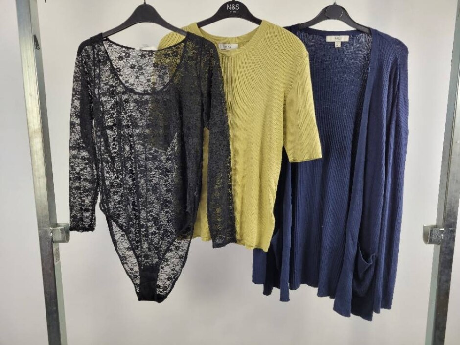 M&s Marks & Spencer 3xbundle Cardigan Top Body Navy Black  Size: L