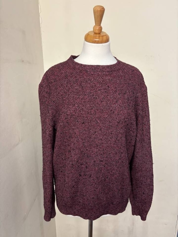 Reiss Women 64% Cotton Jumper Burgundy Size: Xl