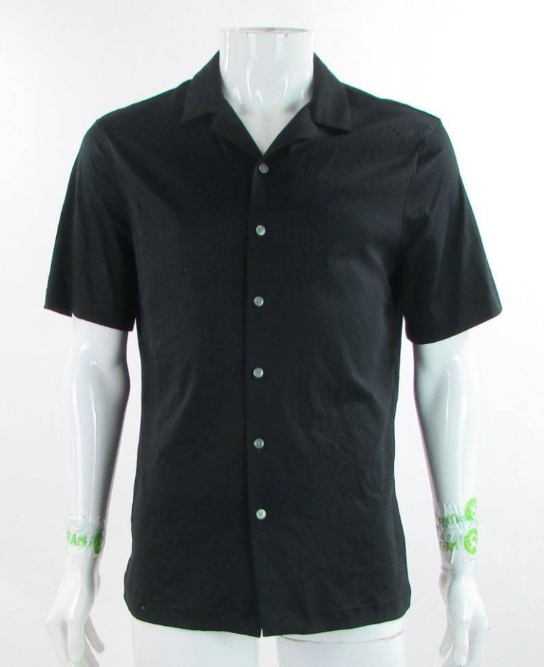 Bnwot Autograph 40" Cotton Short Sleeve Shirt Ink Black Size: M
