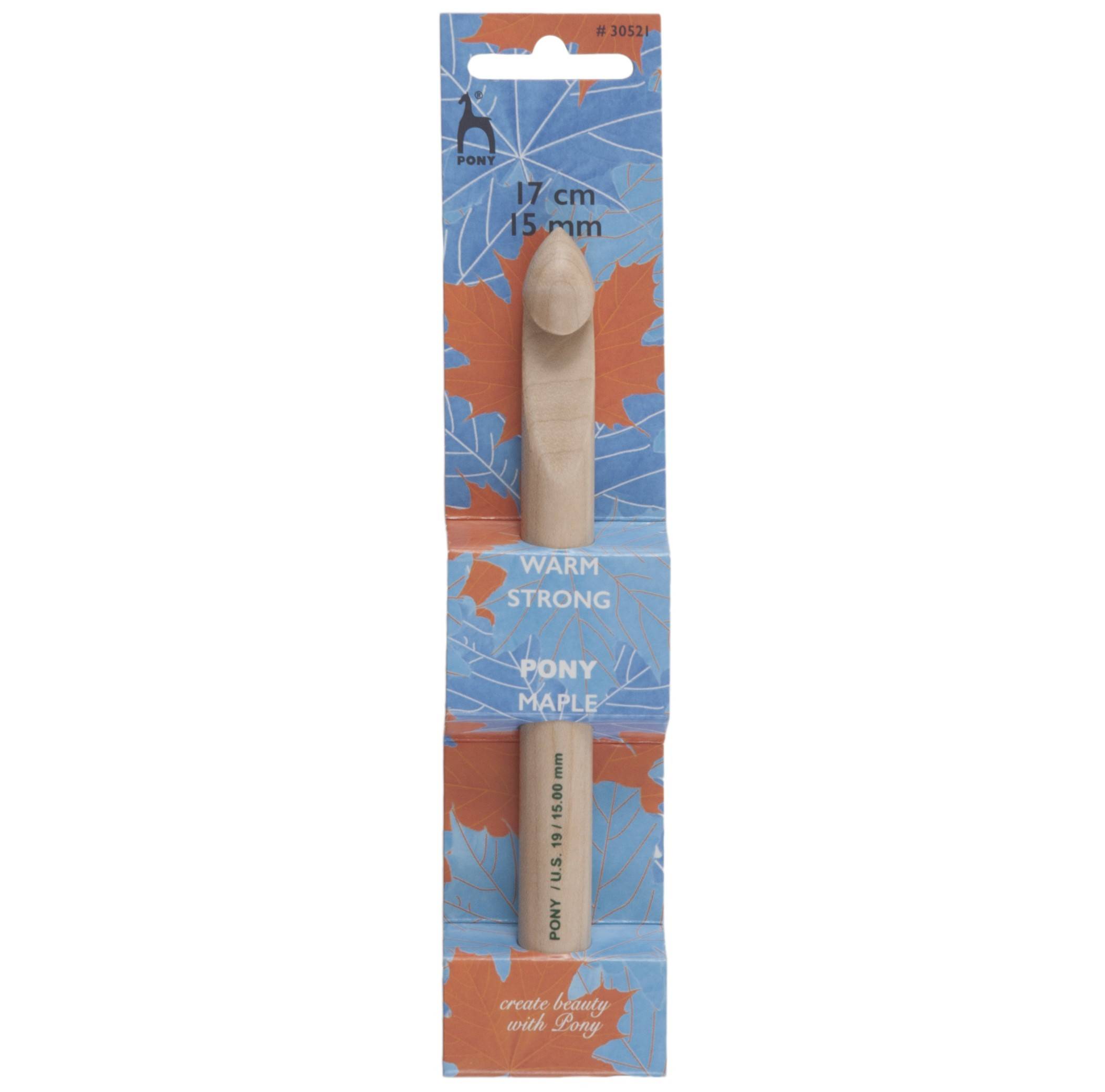 Pony Maple Single-Ended Crochet Hook - 15.0mm