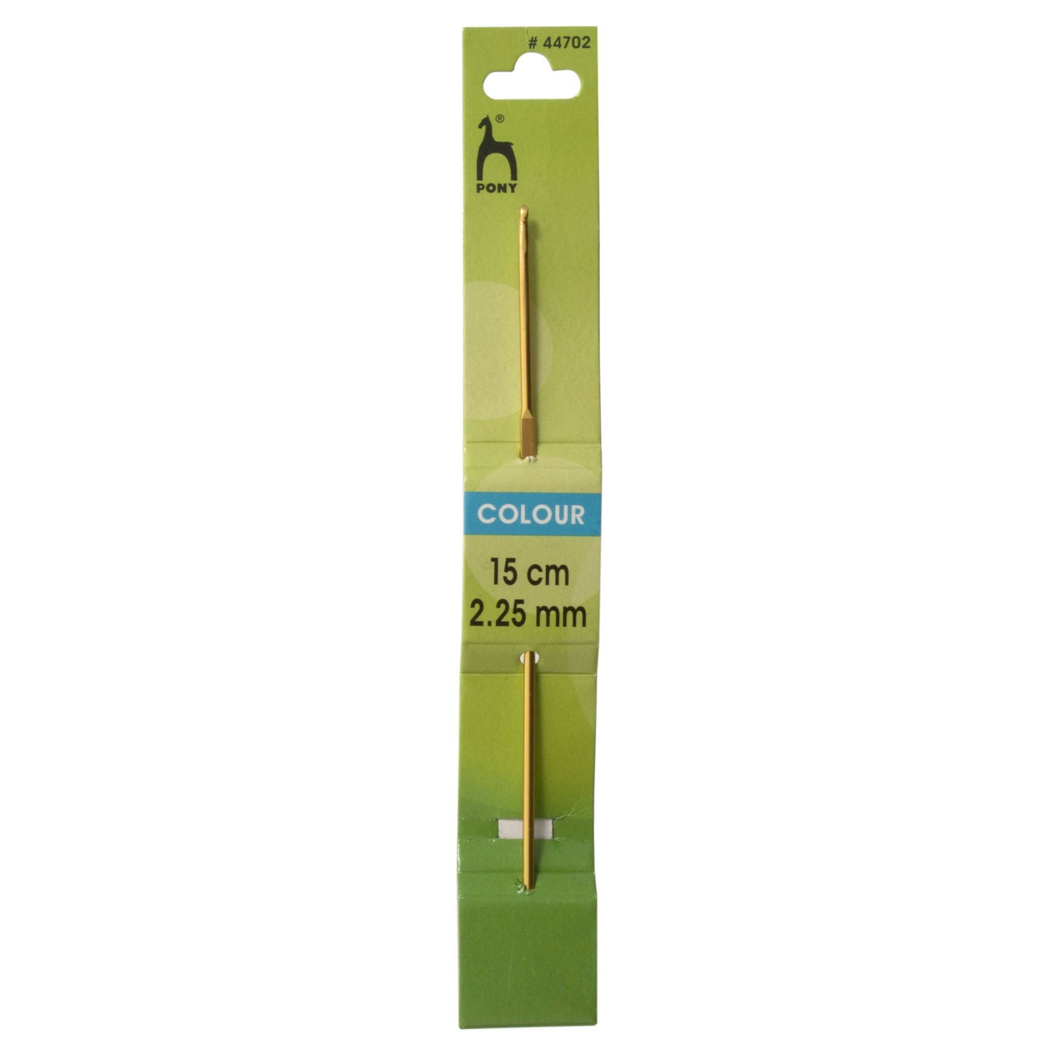 Pony Classic Single-Ended Coloured Crochet Hook - Gold - 2.25mm (UK 13 - US B/1)