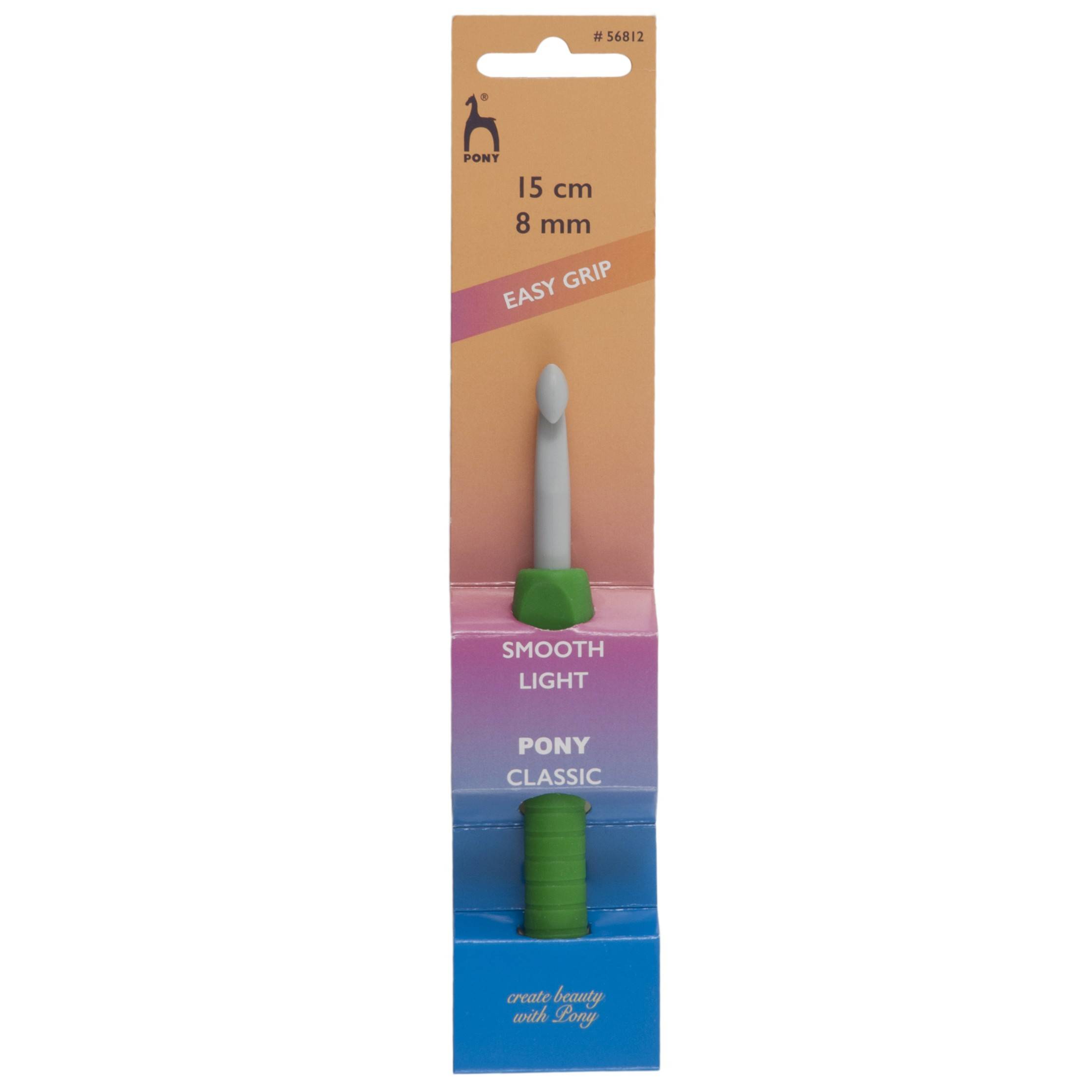 Pony Easy Grip Crochet Hook with Flat Finger/Thumb Rest - 8.0mm (UK 0 - US L/11)