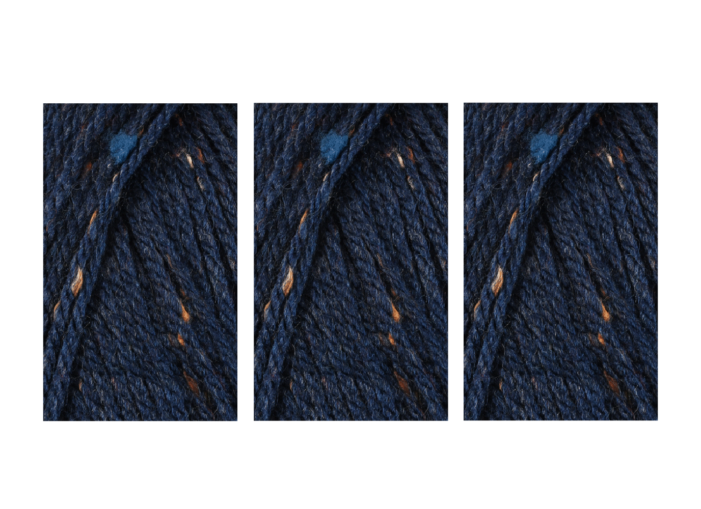Hayfield Bonus Aran Tweed with Wool Value Pack - 3 x 400g 636 Navy Tweed 1200g