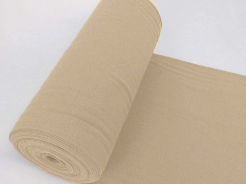 Minerva Core Range Tubular Ribbing Stretch Knit Fabric Almond