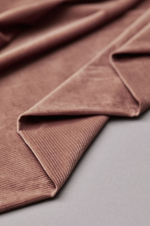 Mind The MAKER Organic Kora Stretch Woven Corduroy Fabric Old Rose