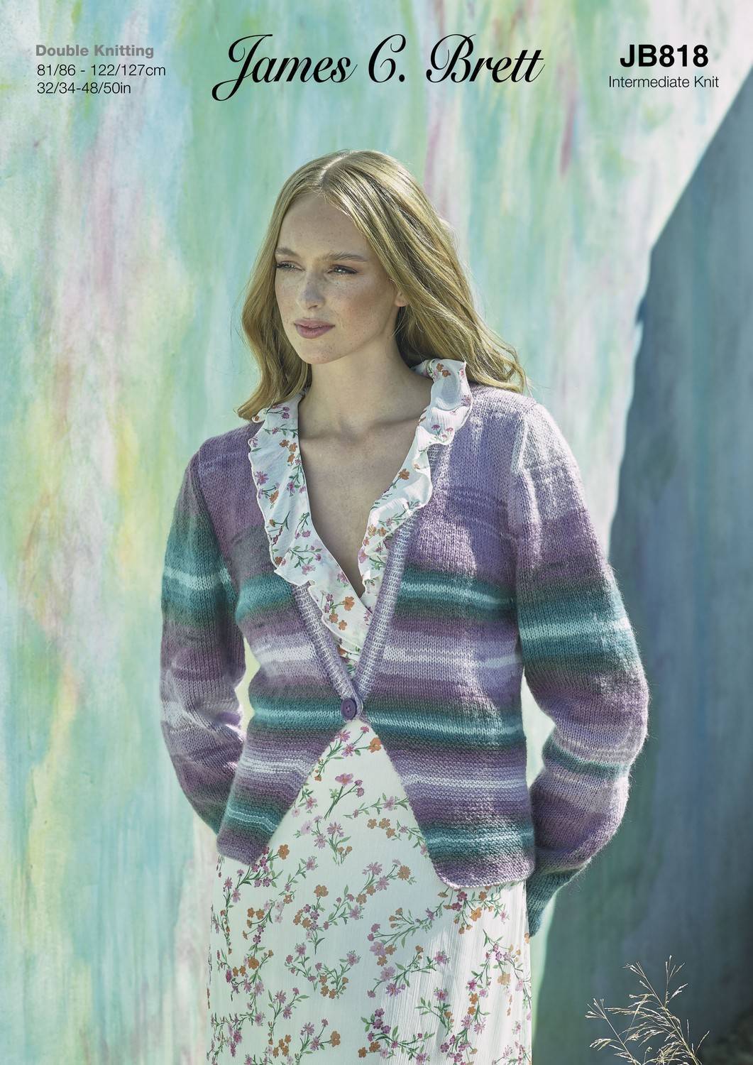 Cardigan in James C. Brett Shhh DK (JB818)