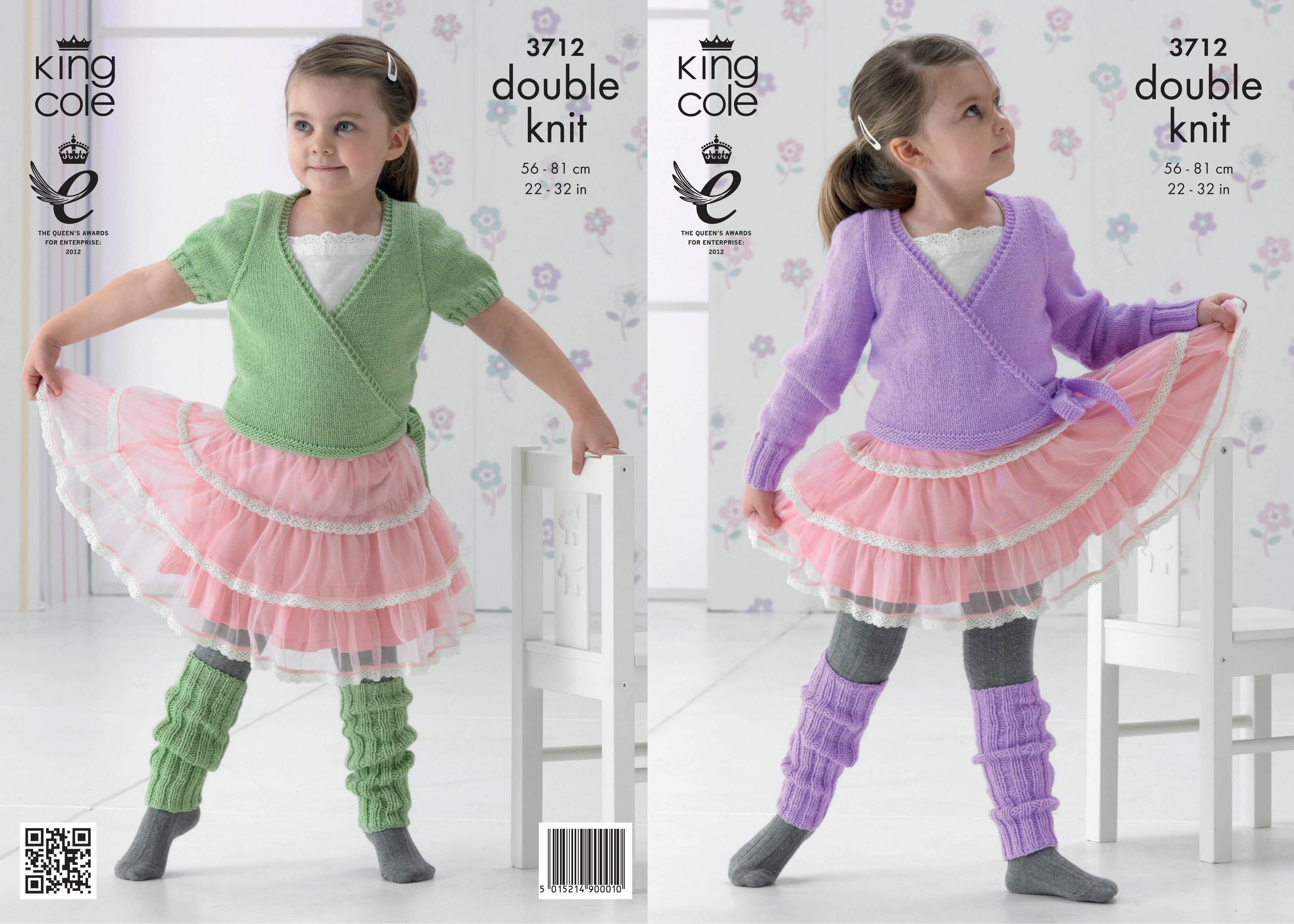 Ballet Cardigans and Leg Warmers in King Cole Comfort Baby DK (3712)