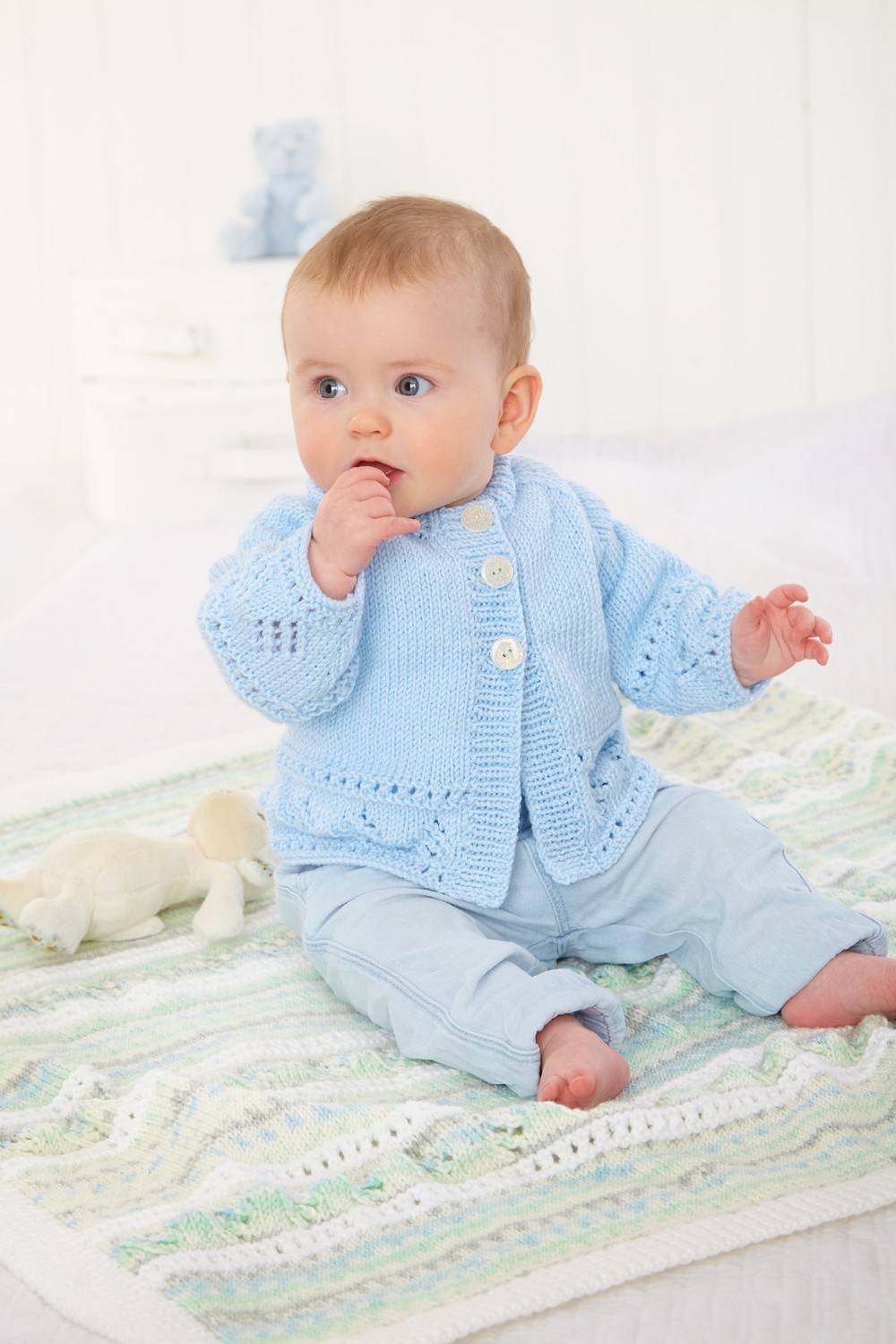 Jacket, Cardigan and Blanket in King Cole Cherish DK and Cherished DK (6288)