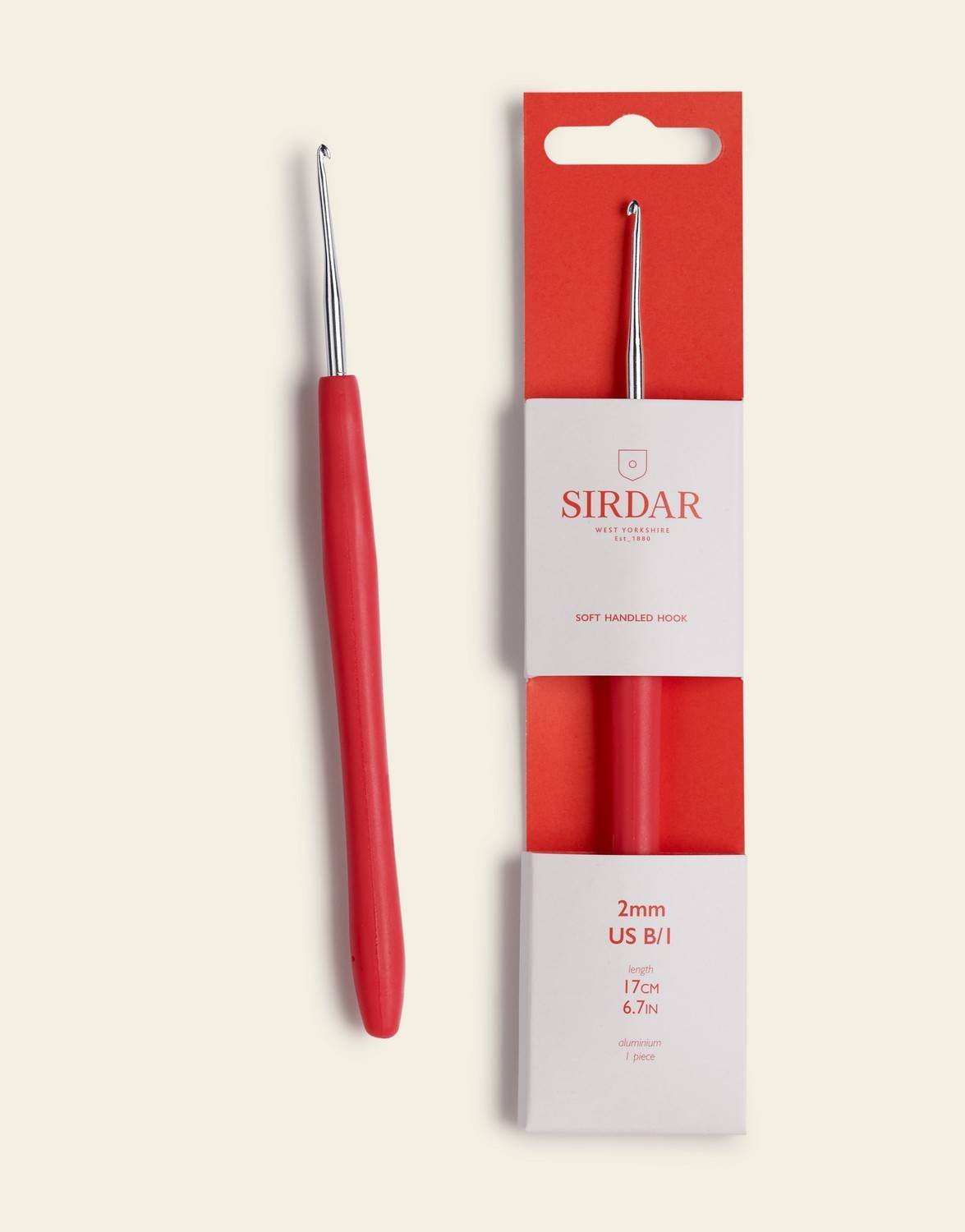 Sirdar Aluminum 17cm Crochet Hook - 2.00mm