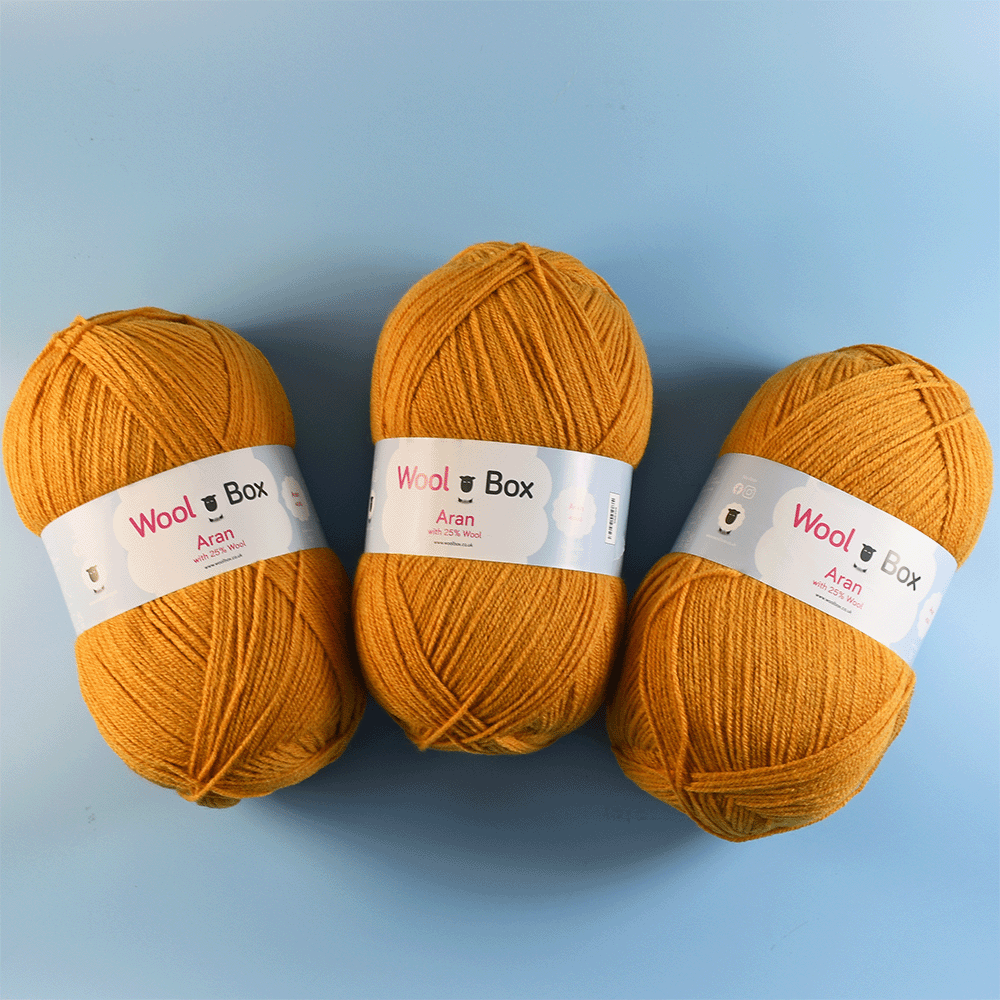 WoolBox Aran with 25% Wool Value Pack - 3 x 400g Balls Cream 1200g