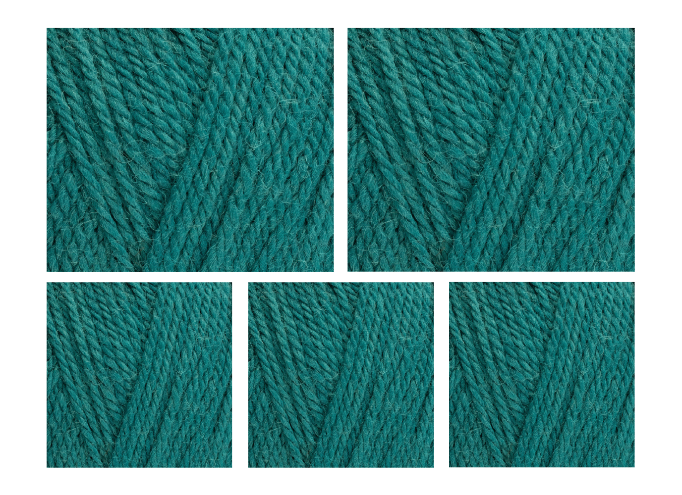 West Yorkshire Spinners ColourLab Aran Yarn Value Pack 5x100g True Teal 1175 500g